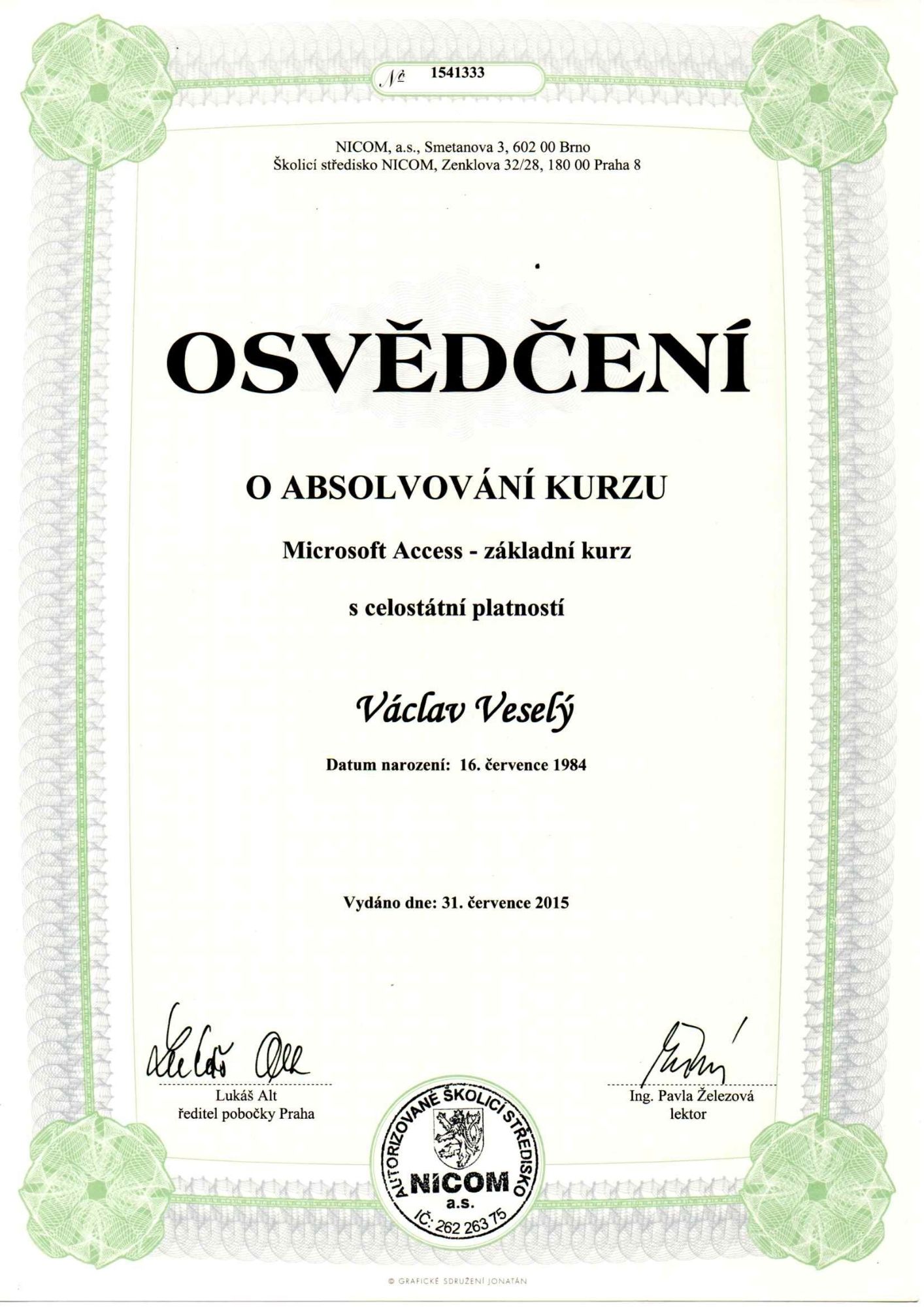 Certifikát 6